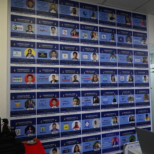 POOINFOTECH successful digital marketing student placement wall
